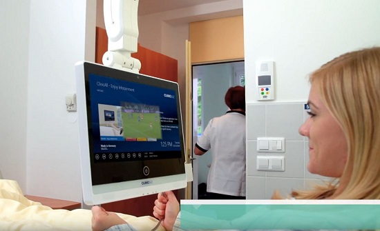 Our Infotainment system free of charge during the epidemic for patients at Clinic Golnik